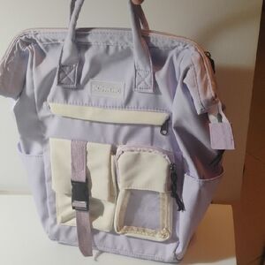 Lavender and Cream Women's Backpack